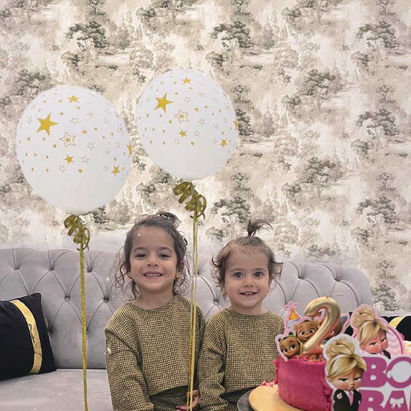 کاغذ دیواری ماشروم ، کد 68110 ، شاخ و برگ نئوکلاسیک