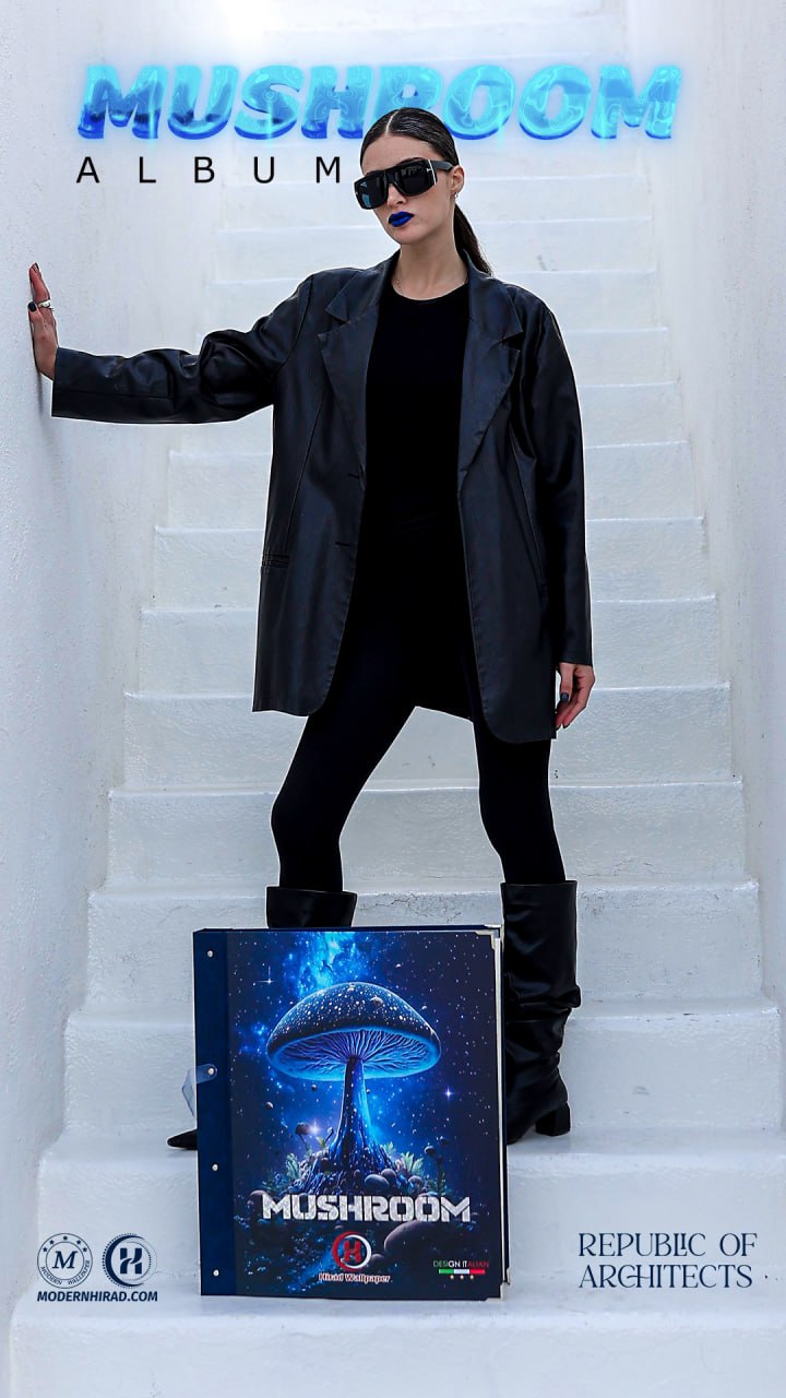 تصویر تبلیغاتی از کاور البوم ماشروم برند مدرن هیراد