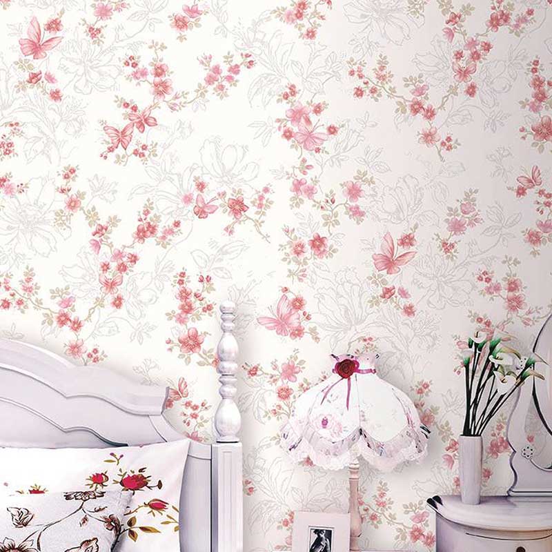 کاغذ دیپاری گلدار ریز مناسب فضاهای اتاق خواب و خواب دخترانه